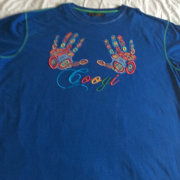 COOGI Other - Coogi 5XL blue multi color hands shirt 100% Cotton